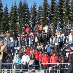 Besucher der Biathlon-Wettkämpfe in Altenberg