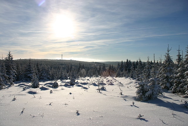 Winterliches Zinnwald Altenberg im Erzgebirge